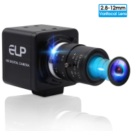 ELP 1200P 1080P 90FPS Global shutter USB Camera with CS 2.8-12mm 4X Optical Zoom Manual Lens