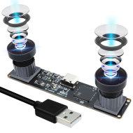 ELP 4MP 3840X1080P 60FPS Synchronous Dual Lens USB Camera Module with Fisheye Lens 152 degree