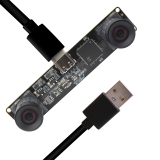 ELP 800P Global Shutter Monochrome Synchronous Dual Lens USB Camera Module No Distortion 63 Degree