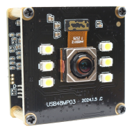 ELP high resolution free driver 48MP autofocus usb camera module with white LED