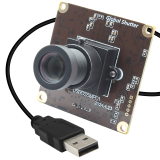 ELP 5MP 50fps 1080P 60fps Global Shutter USB Camera Module with 12mm Lens for Long Distance Capture